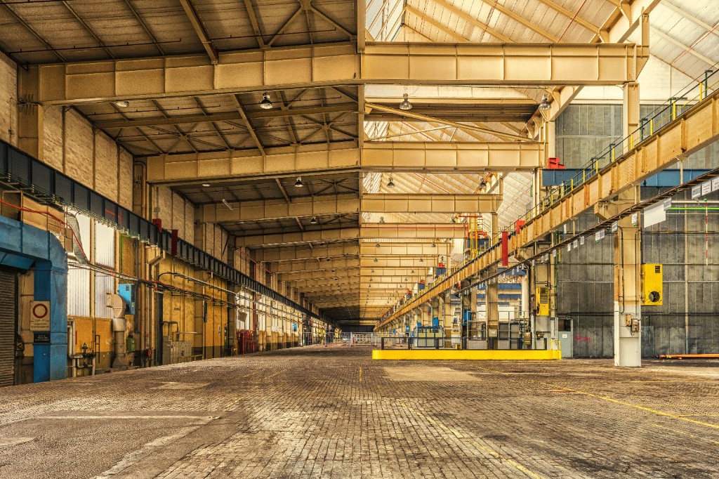 Industrial hall interior